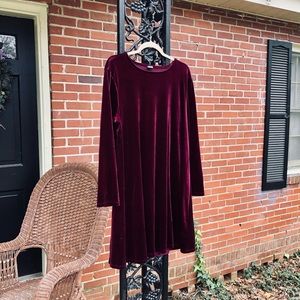 Velvet Burgundy Dress